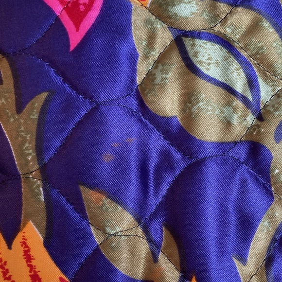 AMAZING groovy vintage 60s 70s quilted paisley floral maxi skirt - Picture 7 of 7